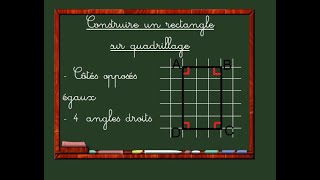 Construire un rectangle sur quadrillage [upl. by Anaeel]