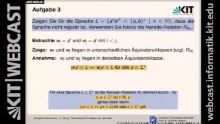 12 Minimierung von Automaten NerodeRelation TuringMaschinen [upl. by Pacien]