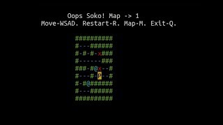 Simple Sokoban ASCII Game CNcursesLinux [upl. by Ttocserp48]