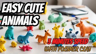 CREATE Adorable Easy ANIMALS with Sculpey Polymer Clay  Polymer Clay Tutorial  Sculpey [upl. by Ramsa]