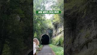 Scenic Tunnel Rides on the Voie Verte Cycle Path  Dordogne France Adventure [upl. by Ayo]