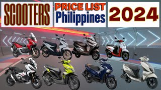 Scooters price list in Philippines 2024 [upl. by Llemor]