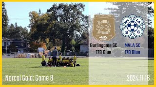 2024 Norcal Gold Burlingame SC 17B Blue vs MVLA 17B Blue [upl. by Leanne]