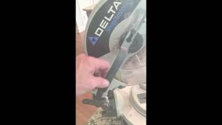 Delta Miter Saw  How to change blade [upl. by Anialed493]