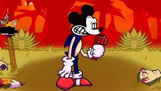 FNF Too Slow But Mickey Mouse Sing It SonicExe x Mickey Mouse Sings Too Slow Friday Night Funkin [upl. by Arihs304]