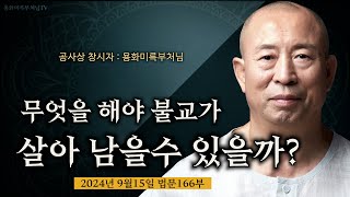 166부 지금 이 시대에는 무엇을 해야 불교가 살아갈 수 있을까 용화 미륵 대불 부처님 법문 240915 [upl. by Landbert]