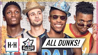 EVERY Dunk at 2018 All Star Saturday Night Dunk Contest  Mitchell Oladipo Nance Jr amp Smith Jr [upl. by Eelrebmik669]