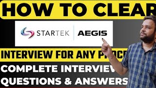 How I Cracked Startek Aegis Flipkart Interview 🔥Startek Aegis Interview Questions  Startek Aegis [upl. by Yenttihw]