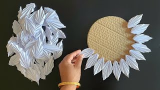 Beautiful White Paper Wall Hanging Craft  Paper Craft For Home Decoration  Paper Wall Mate  DIY [upl. by Champ]