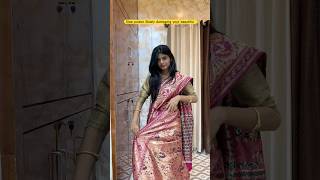 Learn Saree hack ✅ youtubeshorts sareedraping howto saree [upl. by Yrrak411]