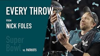 Every Throw and Catch  Nick Foles vs New England Patriots Super Bowl 52 [upl. by Abagail]