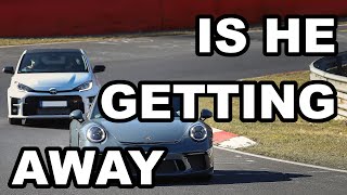 Can a GR Yaris keep up with a Porsche 9912 GT3 Touring on the Nürburgring [upl. by Jervis]