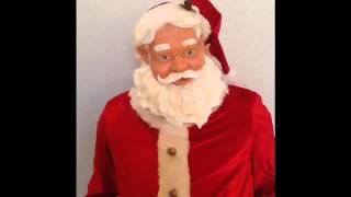 Gemmy 5 Ft Animated Dancing Singing Santa Microphone Karaoke [upl. by Assilak]