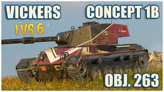 Vickers Light Concept 1B amp Object 263 • WoT Blitz Gameplay [upl. by Olpe608]