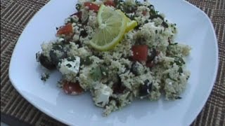 Quick Couscous Feta Salad [upl. by Rocray300]