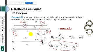 REMA I Deflexão em vigas  Resolução de exemplo 03 [upl. by Margeaux200]