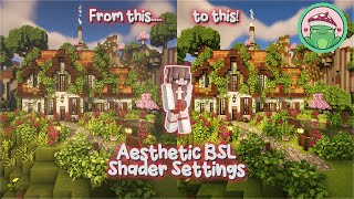 🌿 Aesthetic BSL Shader Settings Tutorial 🍓 Minecraft Java 1171 [upl. by Yelad]