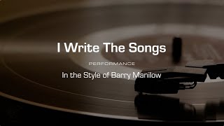 Karaoke I Write The Songs Barry Manilow [upl. by Lytle50]