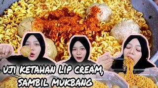 BEAUTYBANG  BATTLE KETAHANAN LIP CREAM DI BAWAH 20RB  MUKBANG RAMEN PENTOL [upl. by Chao560]