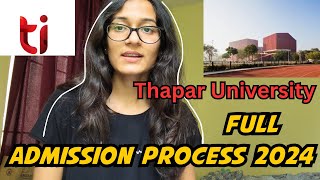 How to get admission in Thapar University in 2024 [upl. by Ariad]