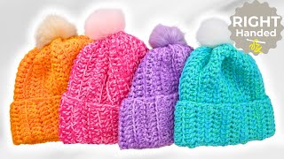 Learn to Make a Super EASY Crochet Hat for Beginners [upl. by Yeclehc723]