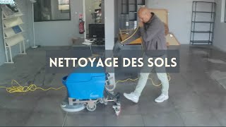 Comment nettoyer des sols à la monobrosse et à lautolaveuse [upl. by Elysee]