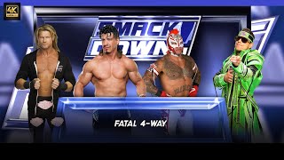 Eddie Guerrero Vs Rey Mysterio Vs Dolph Ziggler Vs Miz  Fatal4 Way Match  in 4K wwe wwe2k23 [upl. by Lauter]