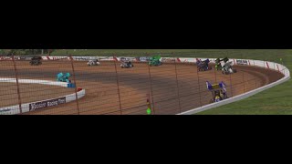 iRacing Lanier winged micro sprint Rim riding [upl. by Saxet]