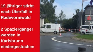 19 jähriger getötet vor der Sparkasse in Radevormwald [upl. by Arathorn]