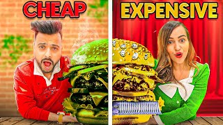 Cheap vs EXPENSIVE Food Challenge 😱 [upl. by Nodnalb]