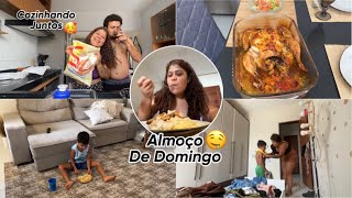 FIZEMOS O ALMOÇO DE DOMINGO JUNTOS FRANGO INTEIRO NO FORNO TARDE NA CASA DA CUNHADA 🥰 [upl. by Ynavoj]