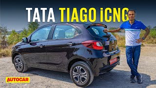 2022 Tata Tiago CNG review  Get on the gas  First Drive  Autocar India [upl. by Hibbs]