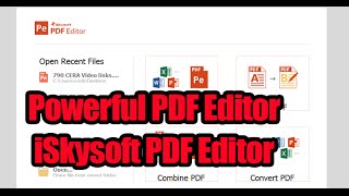 The Most Powerful PDF Editor with Plenty of Options  iSkysoft PDF Editor Review [upl. by Anicart]