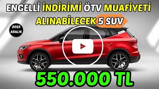 ENGELLİ İNDİRİMİYLE ALINABİLECEK ÖTV MUAF 5 SUV [upl. by Lianne]