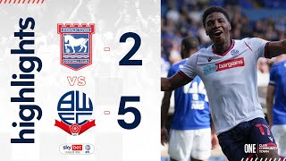 HIGHLIGHTS  Ipswich Town 25 Bolton Wanderers [upl. by Emyle]