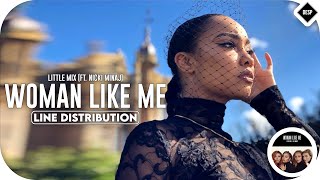 Little Mix ft Nicki Minaj  Woman Like Me  Line Distribution [upl. by Nilats315]