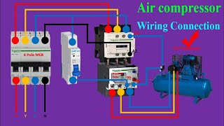 Air Compressor Automatically ON OFF Connection Diagram  Electrical Technician Dost  Learn EEE [upl. by Adnwahsar]