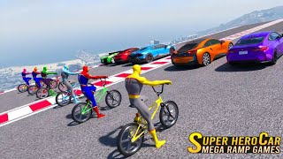 SOPER HERO CAR RACING CHALLENGE  WHO WILL WIN 😮😳 [upl. by Leirraj436]