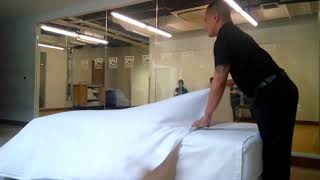 Standard Bed Making In Housekeeping 3 sheets in under 5 minutes TESDA Competency Assesment NC2 [upl. by Rehtul]