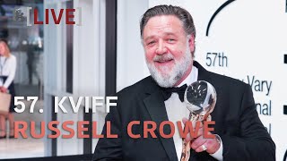 Russell Crowe převzal na 57 MFF Karlovy Vary Křišťálový glóbus [upl. by Runstadler753]