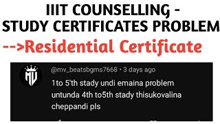 IIIT Counselling STUDY CERTIFICATES 2024 [upl. by Boylston]