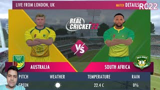 AUSTRALIA VS SOUTH AFRICA REAL CRICKET 22 [upl. by Leigh]