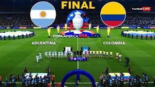 ARGENTINA vs COLOMBIA  FINAL Copa America 2024  Full Match All Goals  Realistic PES Gameplay [upl. by Stephani]