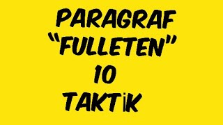 Paragraf “FULLETEN” 10 TAKTİK [upl. by Pollock797]