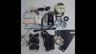 MY1016Z2 250W 36Vmotor complete electric bike side mount motor kit installation [upl. by Valerio]