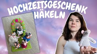 Hochzeitgeschenk häkeln  Mäusehochzeit als Geldgeschenk  DIY Geschenkidee [upl. by Kalin807]