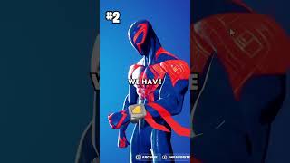 Ranking EVERY SPIDERMAN FORTNITE SKIN 🔥 fortnite spiderman gaming [upl. by Ellocin167]