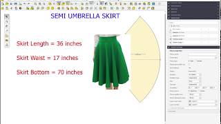 SEMI UMBRELLA SKIRT PATTERN MAKING [upl. by Ellennoj599]