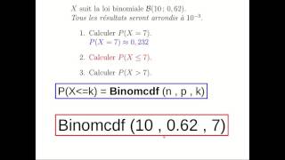 Loi binomiale et calculatrice TI [upl. by Armbruster]