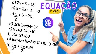 EQUAÇÃO DO 1º GRAU 04 RESOLUÇÃO DE EXERCÍCIOS  MATEMÁTICA BÁSICA [upl. by Ozmo]